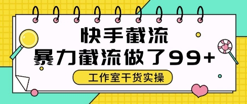 快手暴力截流玩法，全自动无需人工，每日单号50+精准客资【揭秘】-资源村
