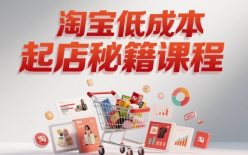 淘宝低成本起店系统课，助你快速起店，实现弯道超车-资源村
