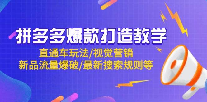 （14681期）拼多多爆款打造教学：直通车玩法/视觉营销/新品流量爆破/最新搜索规则等-资源村