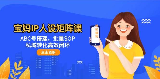 宝妈IP人设矩阵课：ABC号搭建，批量SOP，私域转化高效闭环-资源村