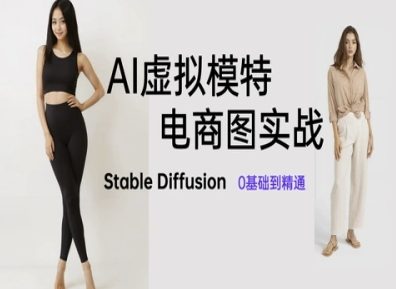 AI虚拟模特电商图实战，AI绘画Stable Diffusion 0基础到精通-资源村