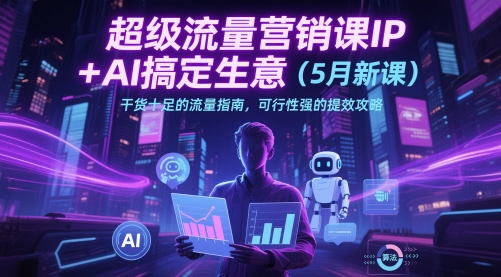 超级流量营销课IP+AI搞定生意（5月新课）干货十足的流量指南，可行性强的提效攻略-资源村