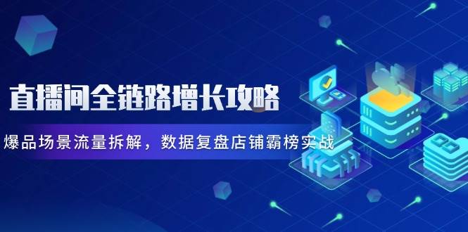 （14721期）直播间全链路增长攻略，爆品场景流量拆解，数据复盘店铺霸榜实战-资源村