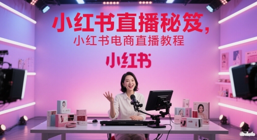 小红书直播秘笈，小红书电商直播教程-资源村