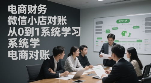 电商财务微信小店对账，从0到1系统学习电商对账-资源村