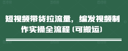 短视频带货拉流量，编发视频制作实操全流程(可搬运)-资源村
