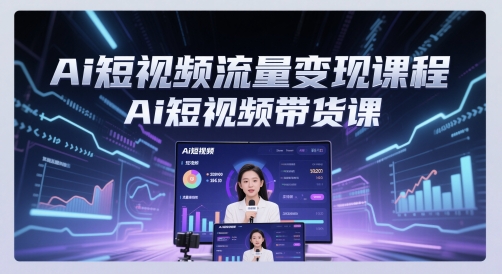 Ai短视频流量变现课程，Ai短视频带货课-资源村